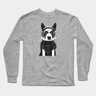 Space Dog in a Modern Suit Long Sleeve T-Shirt